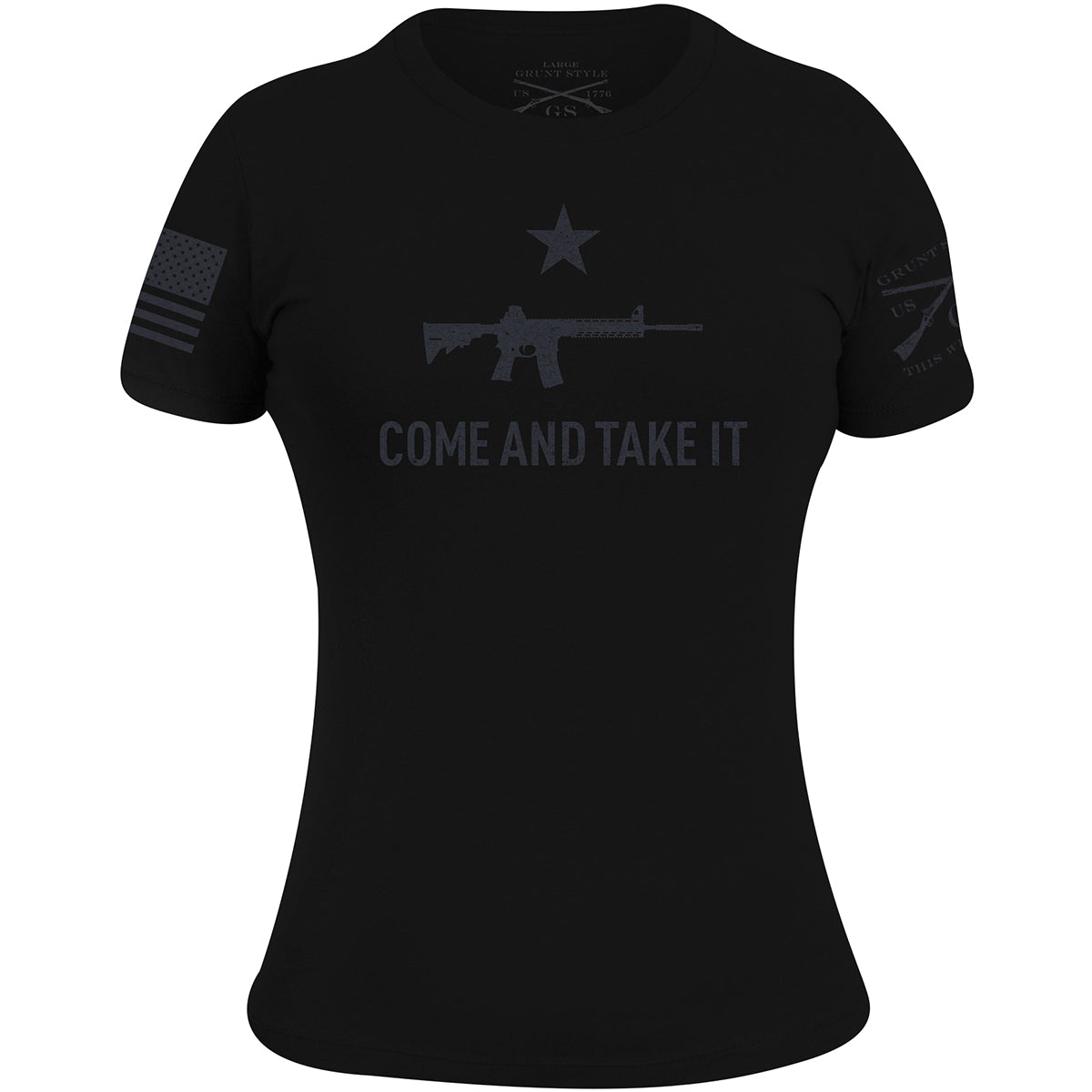 Grunt Style Women's Come And Take It 2A Edition T-Shirt - Black Grunt Style