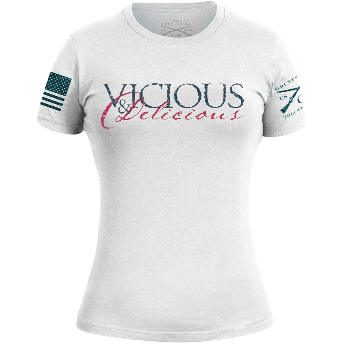 Grunt Style Women's Vicious & Delicious T-Shirt - White Grunt Style