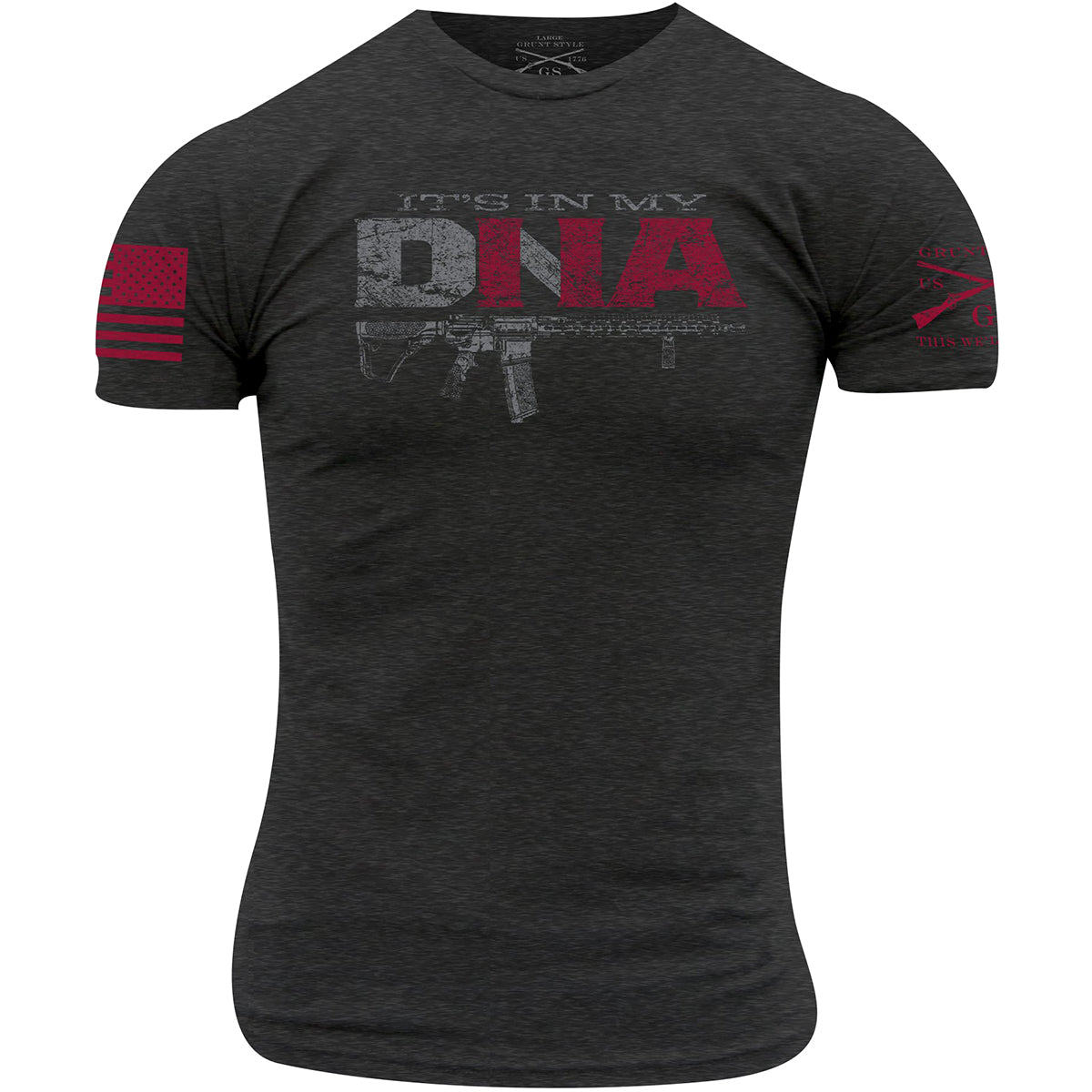 Grunt Style It's In My DNA T-Shirt - Charcoal Grunt Style