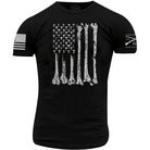 Grunt Style Skull and Bones Flag T-Shirt - Black Grunt Style