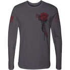 Grunt Style Glory Rose Long Sleeve T-Shirt - Gray Grunt Style