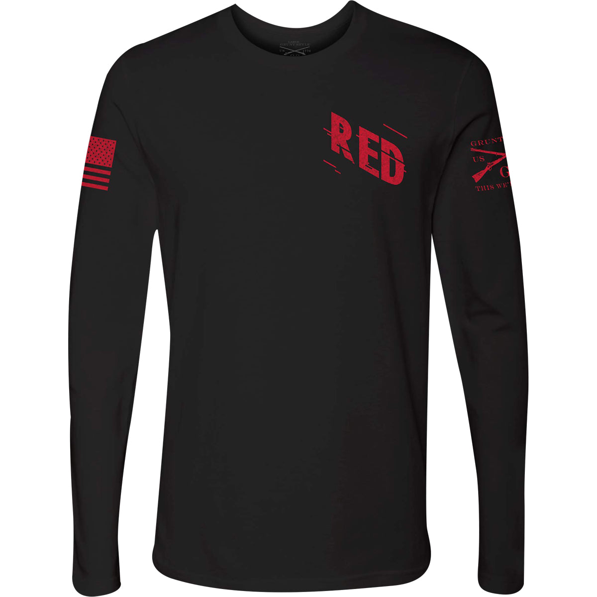 Grunt Style R.E.D. Movement Long Sleeve T-Shirt - Black Grunt Style