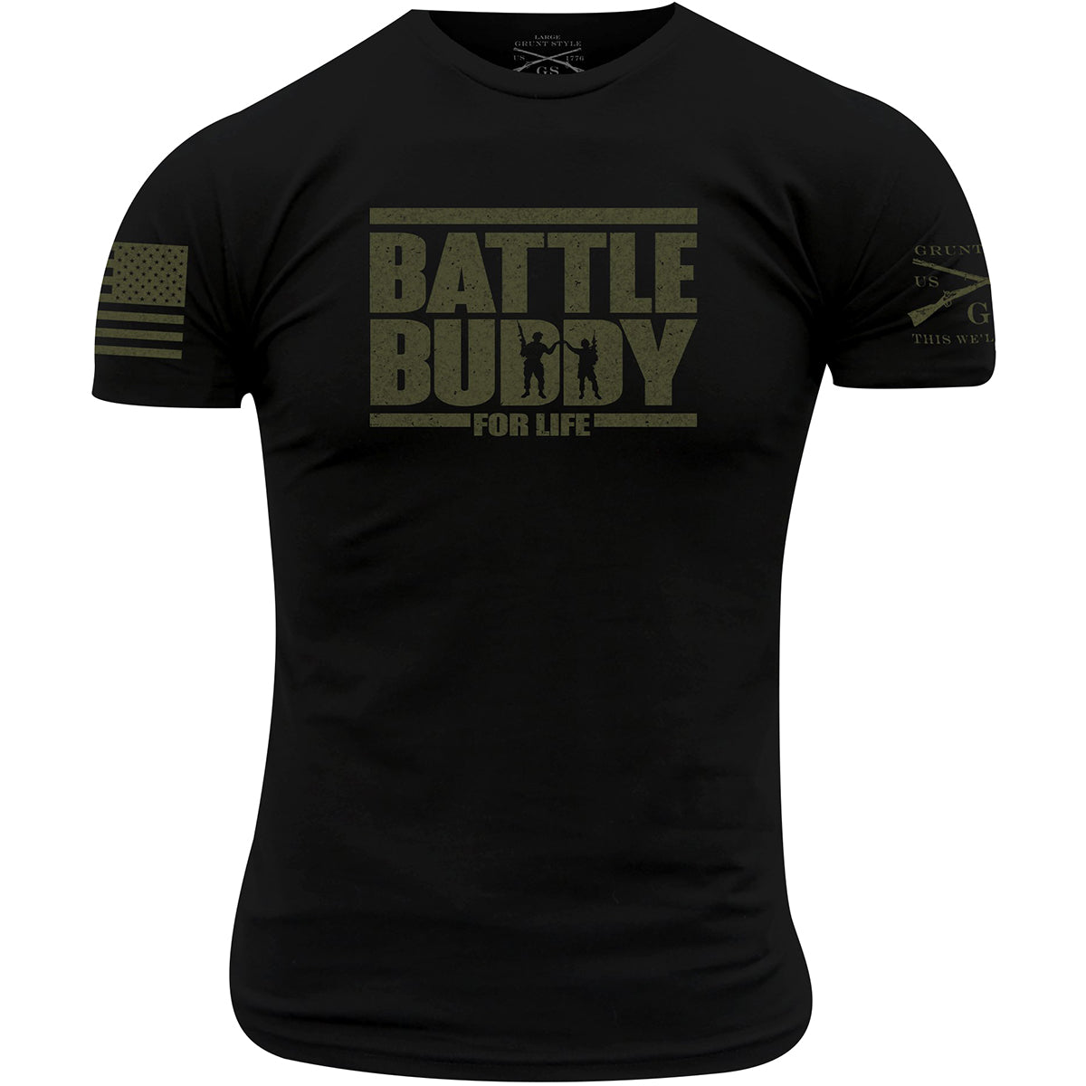 Grunt Style Battle Buddy For Life T-Shirt - Black Grunt Style