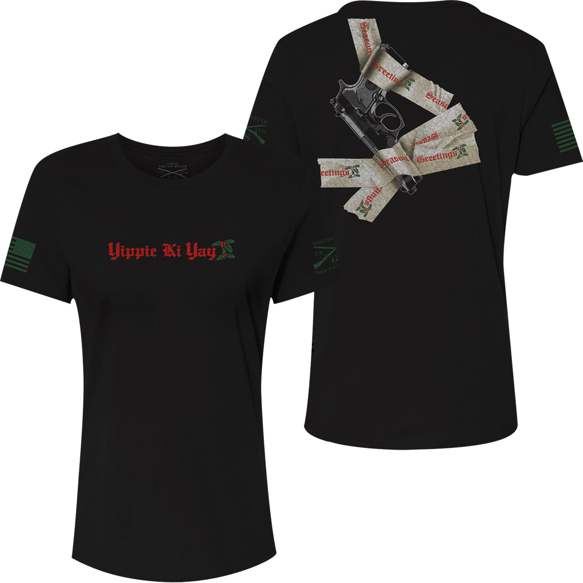 Grunt Style Women's Yippie Ki Yay 2.0 Relaxed Fit T-Shirt - Black Grunt Style