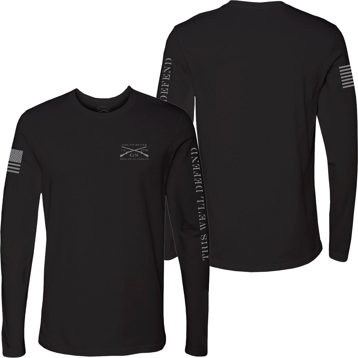 Grunt Style This We'll Defend Long Sleeve T-Shirt - Black Grunt Style