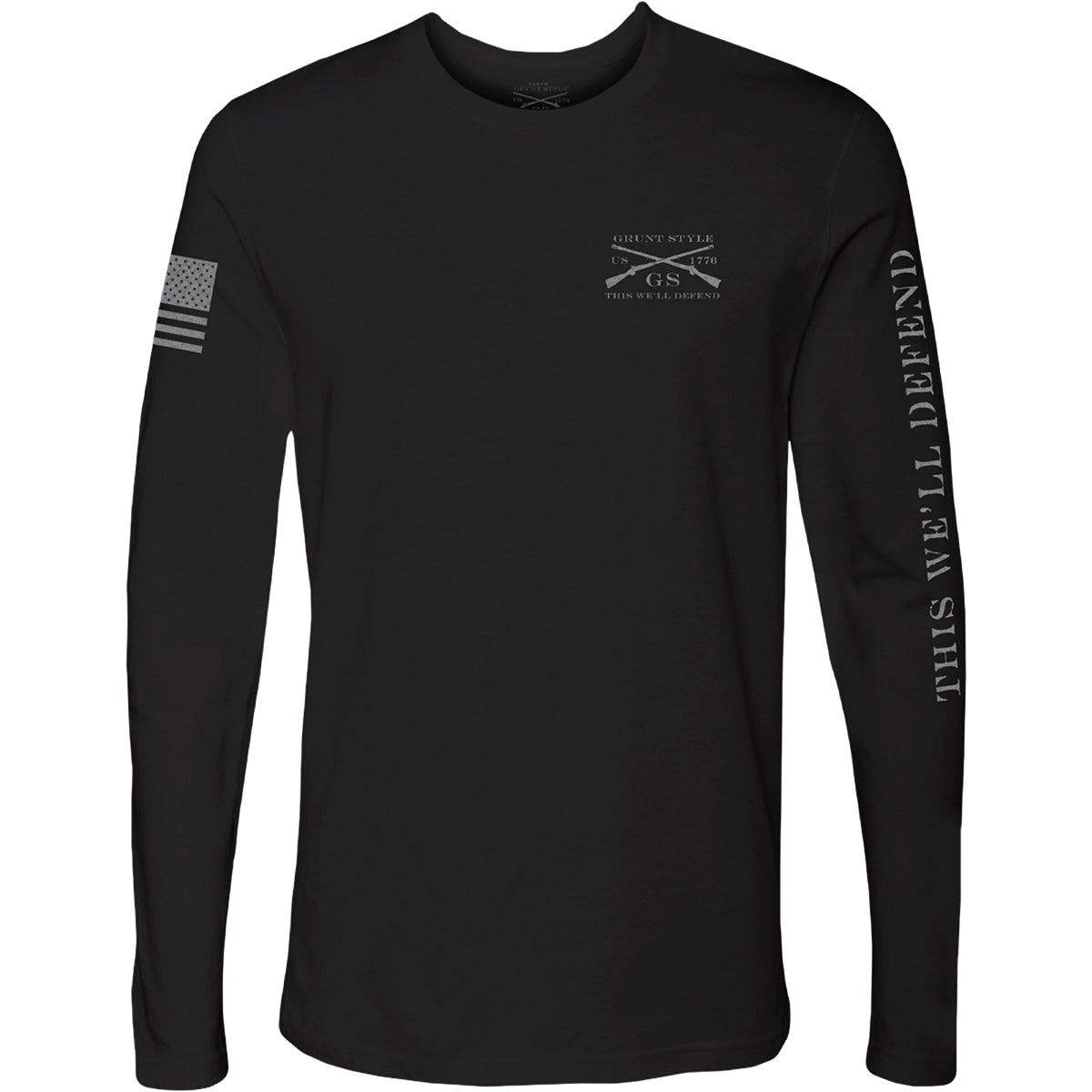 Grunt Style This We'll Defend Long Sleeve T-Shirt - Black Grunt Style