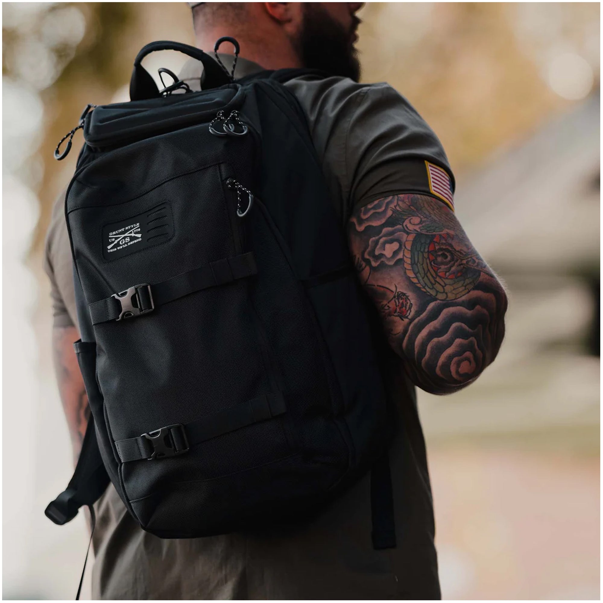 Grunt Style Everyday Carry Elite Upper Backpack - Black Grunt Style