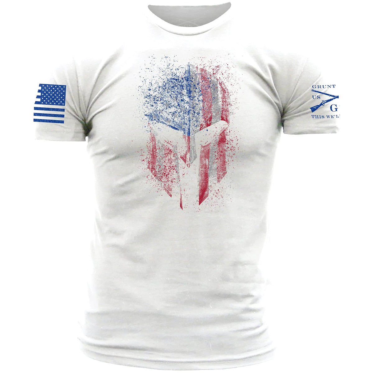 Grunt Style American Spartan 2.0 T-Shirt - White Grunt Style