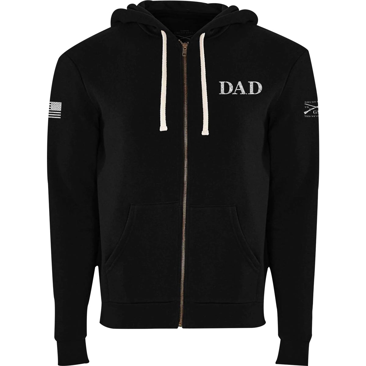 Grunt Style Dad Defined Full Zip Hoodie - Black Grunt Style