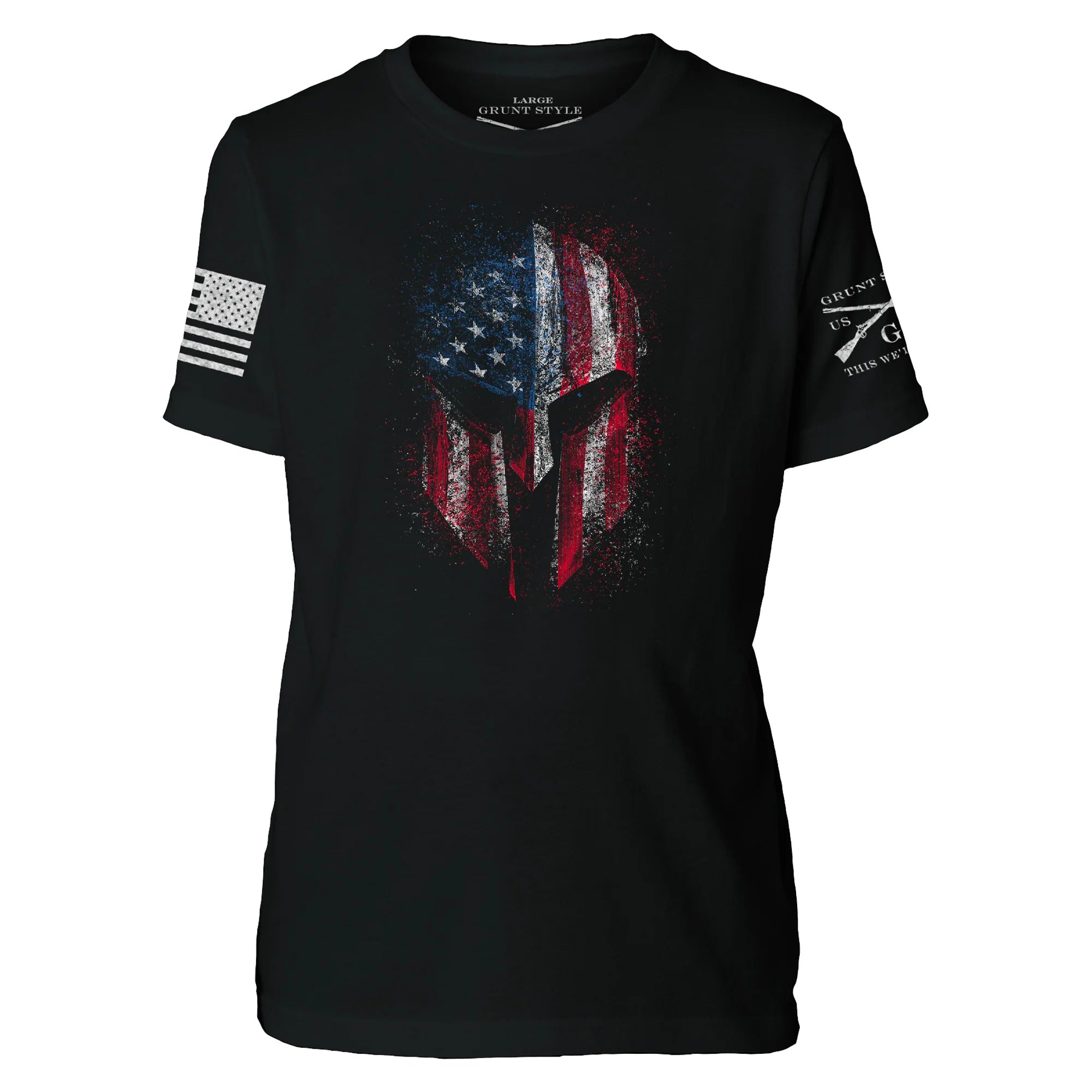 Grunt Style Youth American Spartan T-Shirt - Black Grunt Style