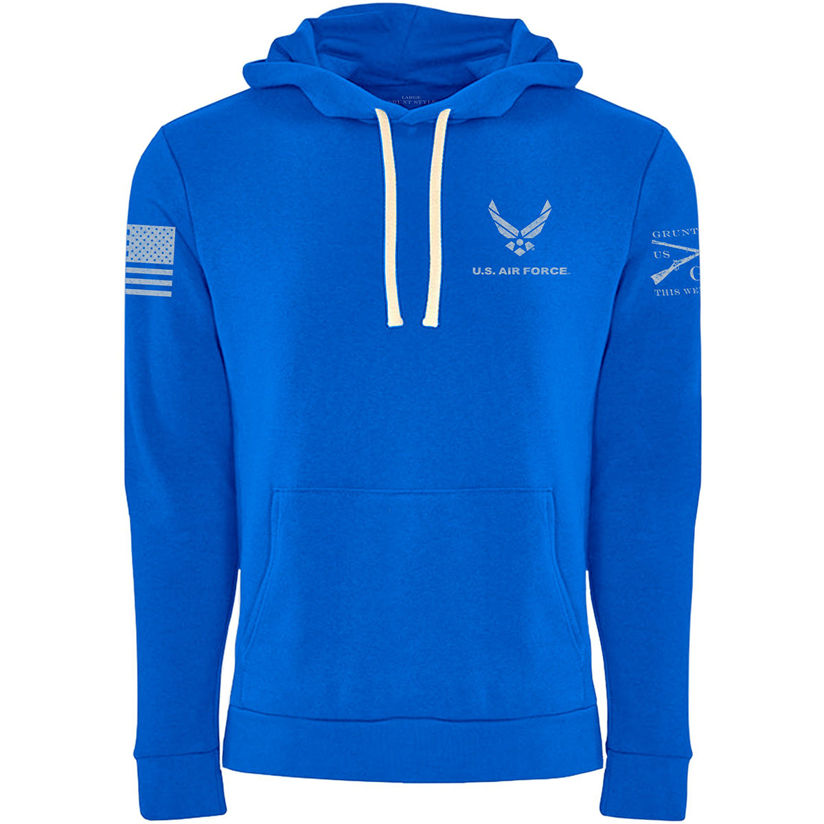 Grunt Style USAF Basic Logo Pullover Hoodie Royal Forza Sports