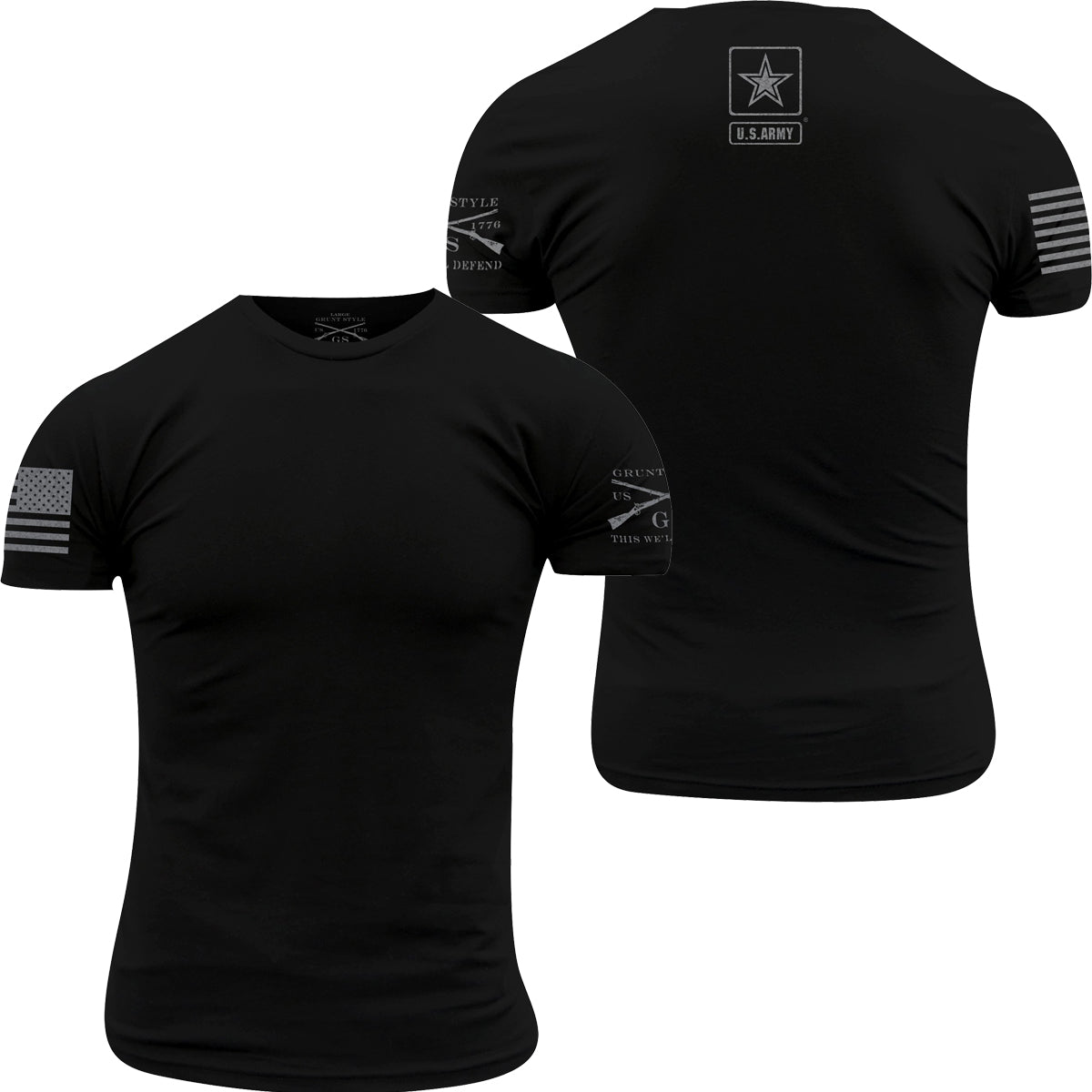 Grunt Style Army - Basic Back Logo T-Shirt - Black Grunt Style