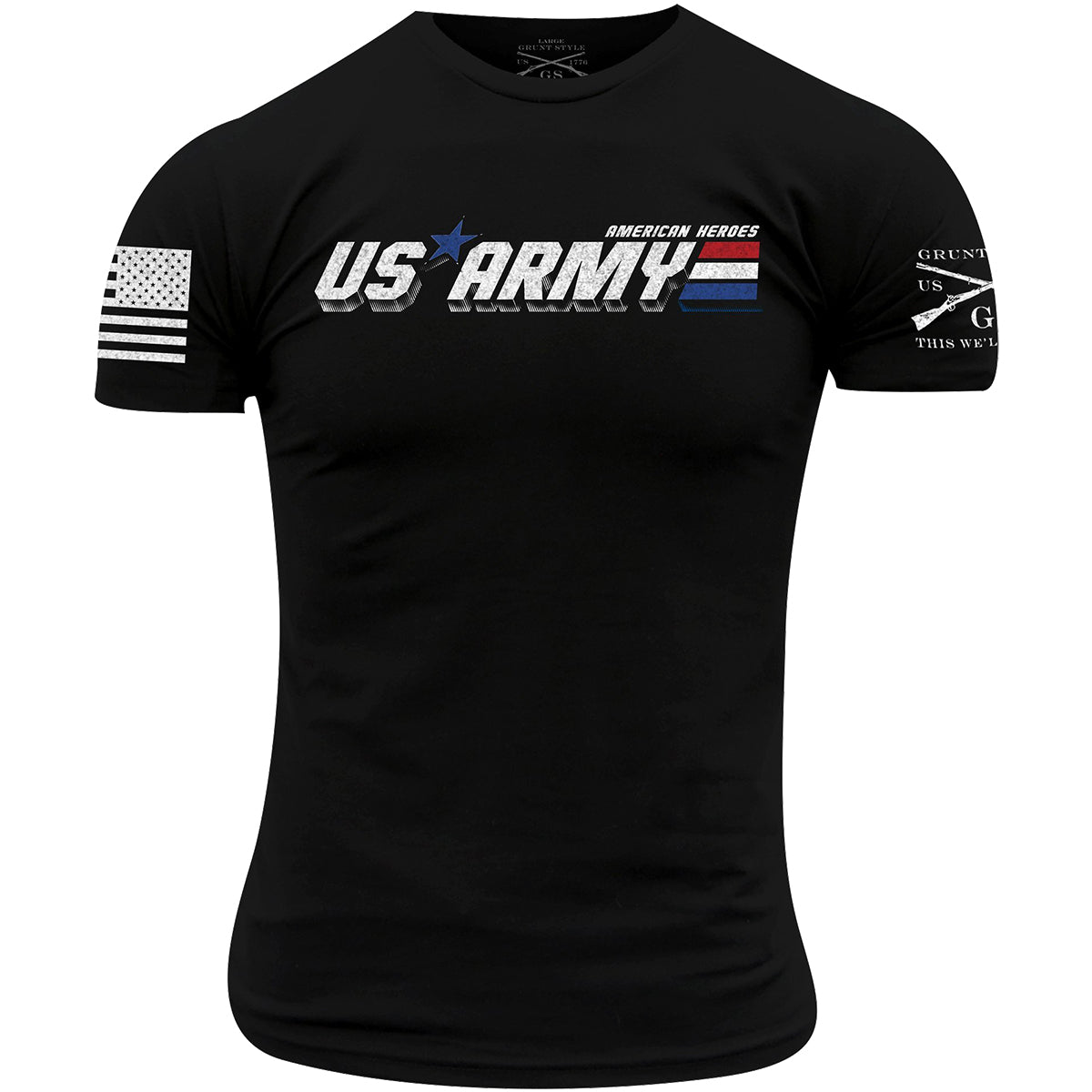 Grunt Style Army - American Heroes T-Shirt - Black Grunt Style