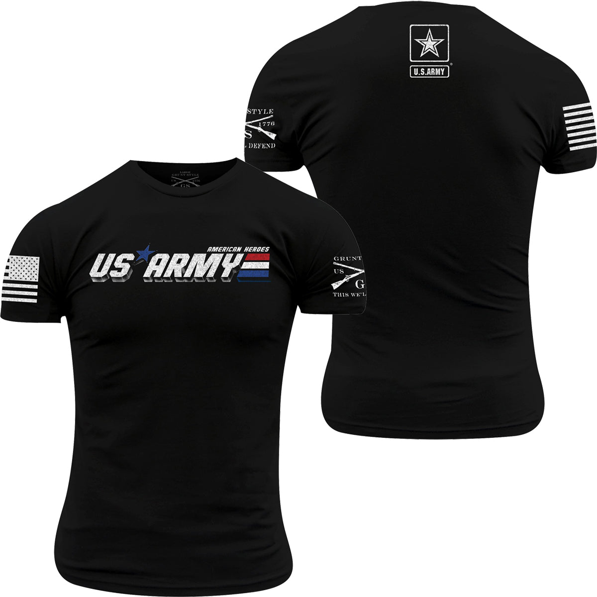 Grunt Style Army - American Heroes T-Shirt - Black Grunt Style