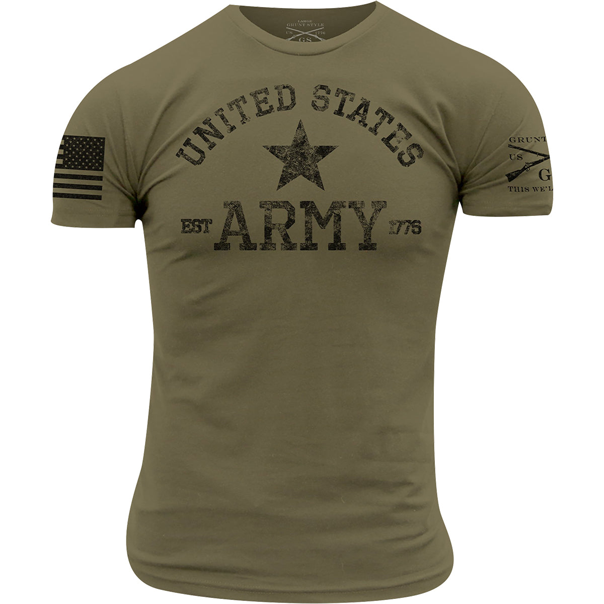 Grunt Style Army - Est. 1775 T-Shirt - Military Green Grunt Style