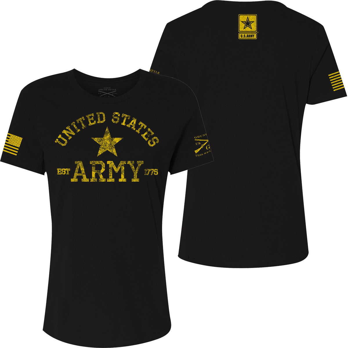 Grunt Style Women's Army - Est. 1775 Relaxed Fit T-Shirt - Black Grunt Style
