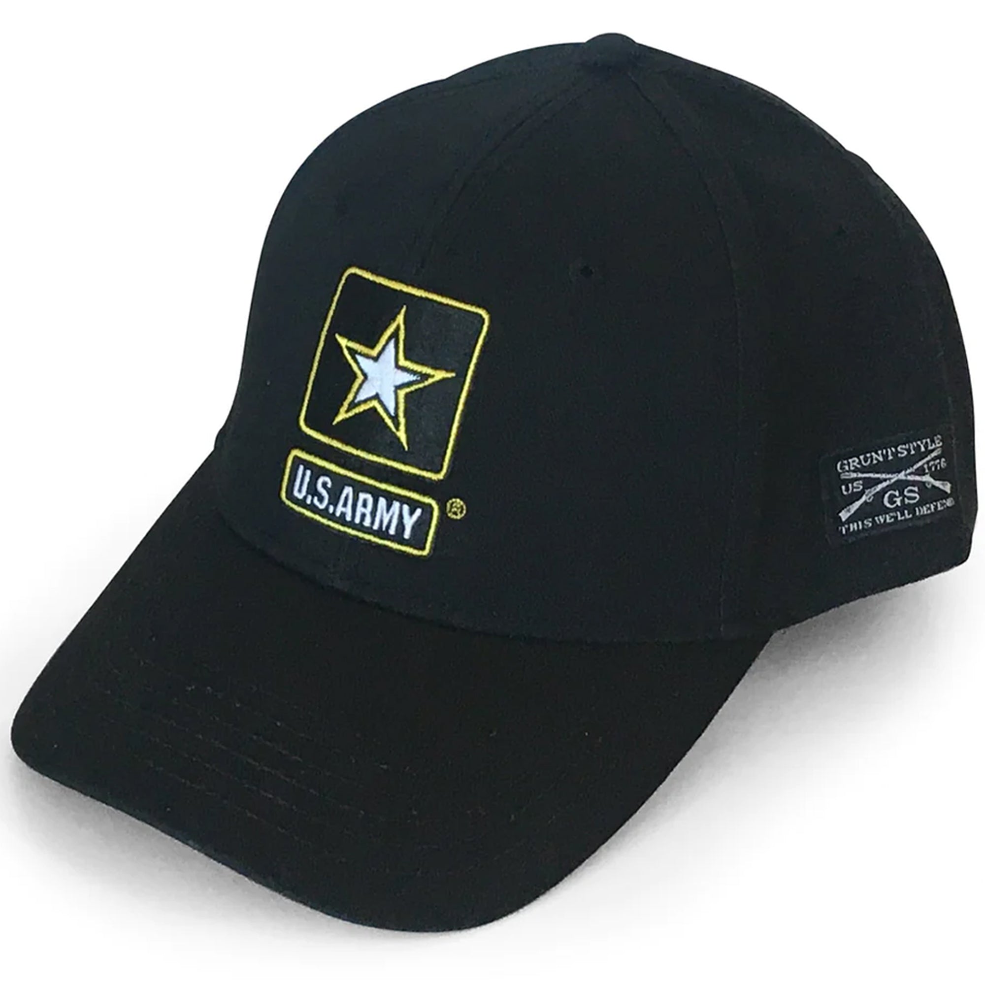 Grunt Style US Army Embroidered Logo Hat - Black Grunt Style