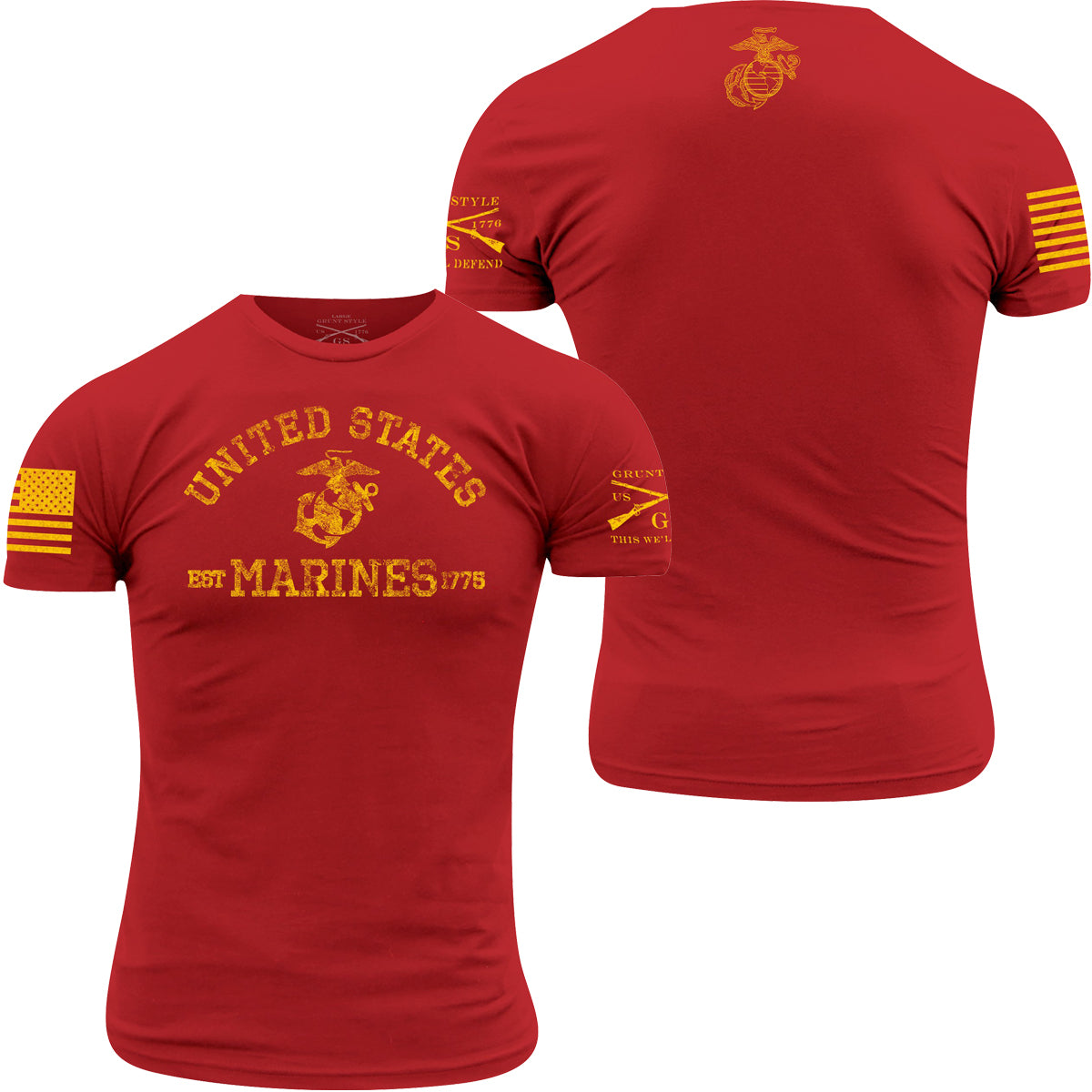 Grunt Style USMC - Est. 1775 T-Shirt - Red Grunt Style