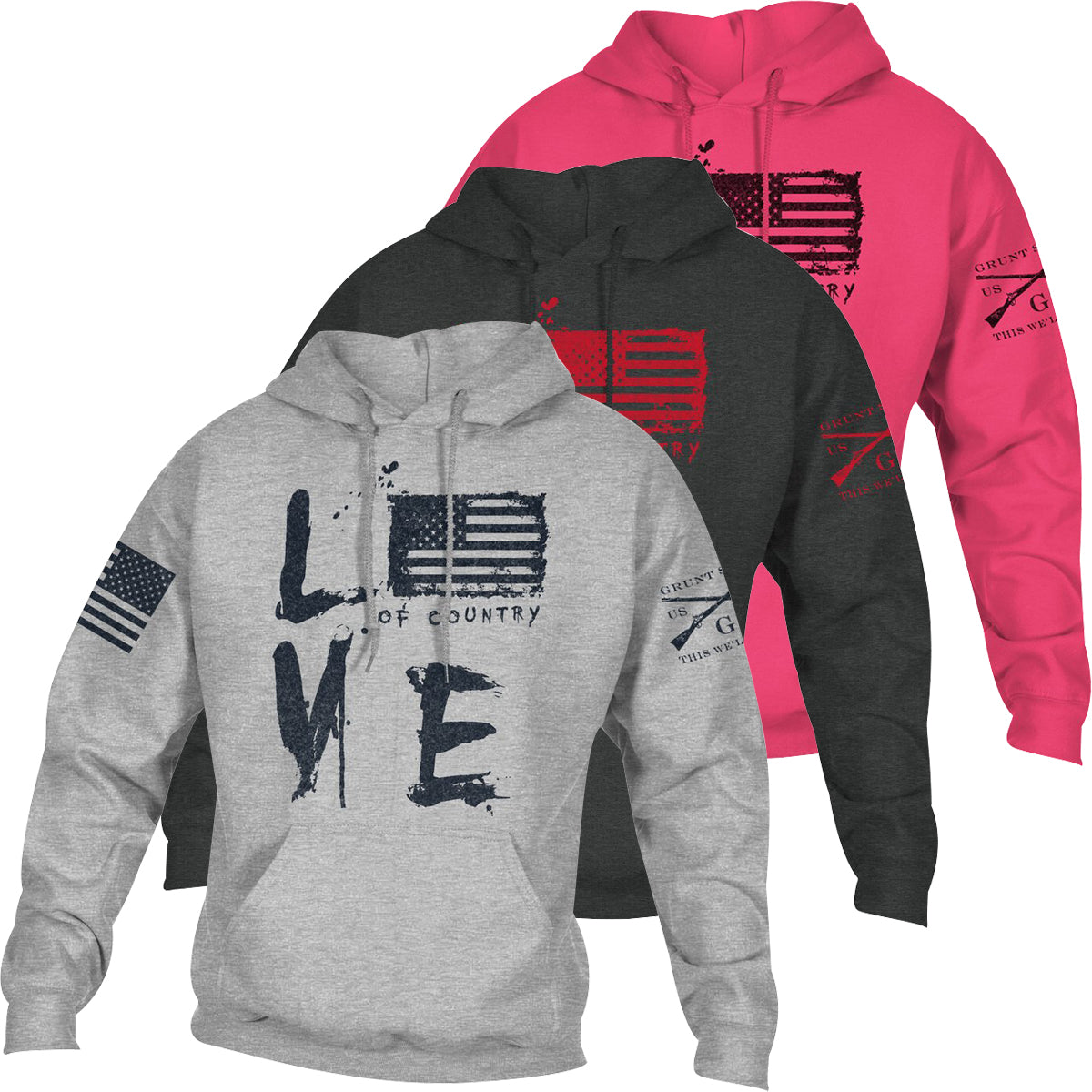 Grunt Style Love Of Country Pullover Hoodie Grunt Style