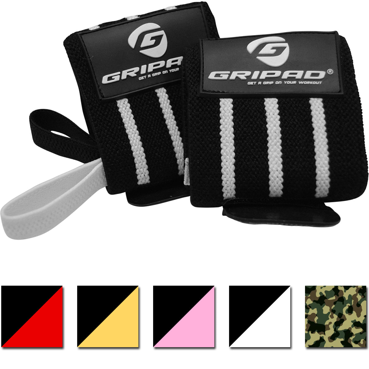 Gripad 12" x 3" Weight Lifting Support Wrist Wraps Gripad
