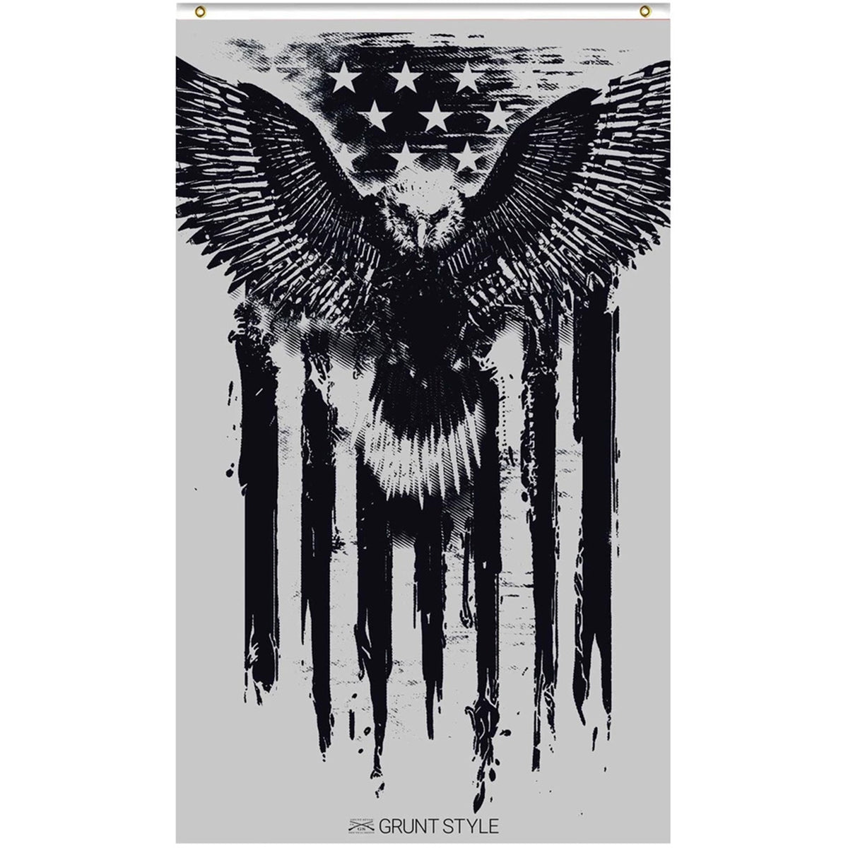 Grunt Style Eagle Flag - Black/Gray Grunt Style