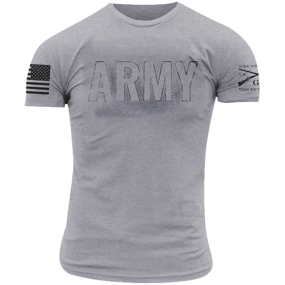 Grunt Style Army - Blackout T-Shirt - Heather Gray Grunt Style