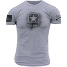 Grunt Style Army - Stencil Logo T-Shirt - Heather Gray Grunt Style