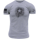 Grunt Style Army - Stencil Logo T-Shirt - Heather Gray - Forza Sports