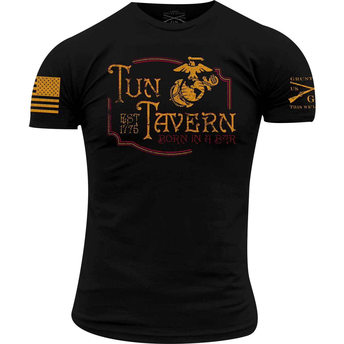 Grunt Style USMC - Tun Tavern Staff T-Shirt - Black Grunt Style