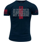 Grunt Style USMC - Never Met A Marine T-Shirt - Navy Grunt Style