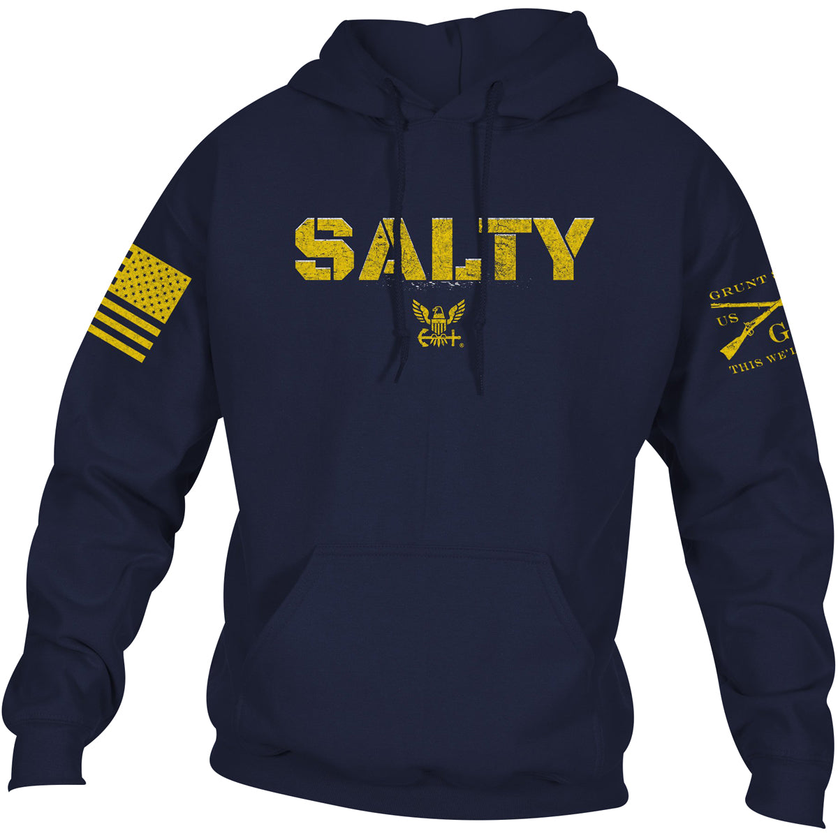Grunt Style USN - Salty Pullover Hoodie - Navy Grunt Style
