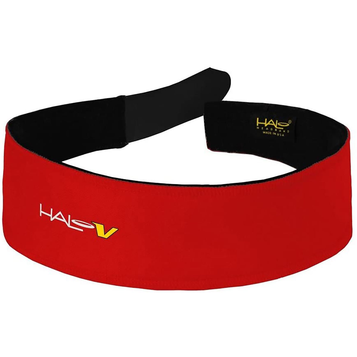 Halo Headband V Grip Hook and Loop Sweatband - Red Halo