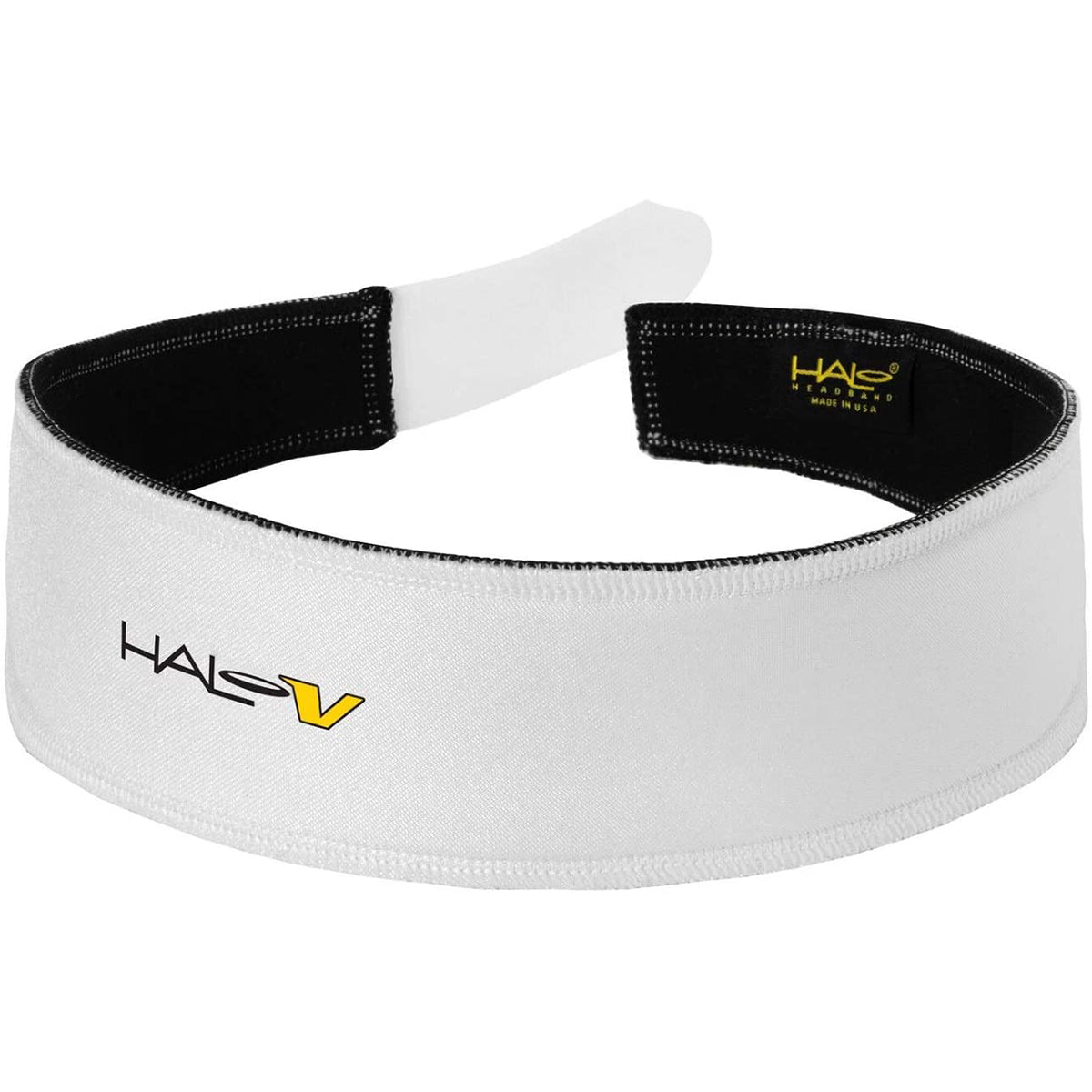Halo Headband V Grip Hook and Loop Sweatband - White Halo
