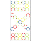 Champion Sports Hoop Agility Ladder - 18'' - Red, yellow, green and royal blue - Forza Sports