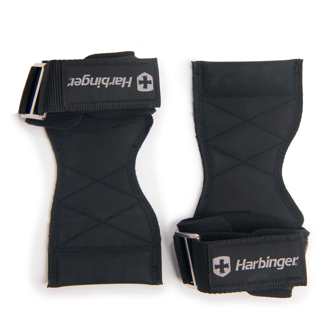 Harbinger Pro Lifting Grips for Weight Lifting, Black - Forza Sports
