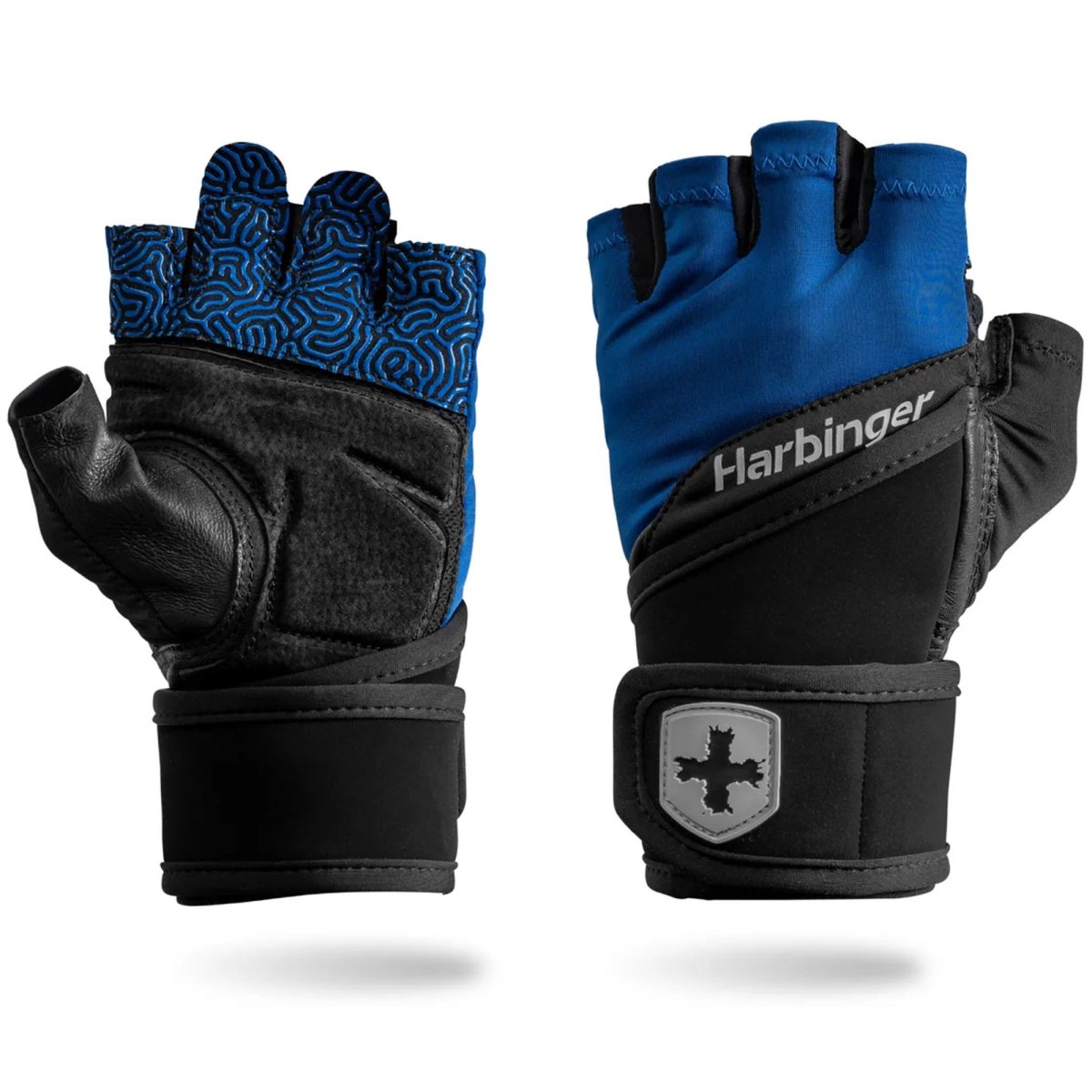 Harbinger Men's Training Grip Wristwrap Gloves 3.0 - Blue