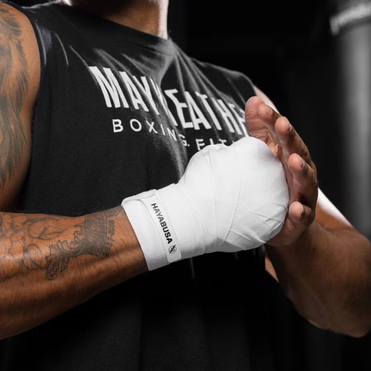 Hayabusa Mayweather 180" Gauze Hand Wraps, White - Forza Sports