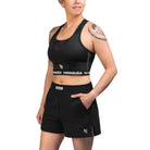 Hayabusa Women’s Quilted Training Shorts, X - Small, Black - Forza Sports