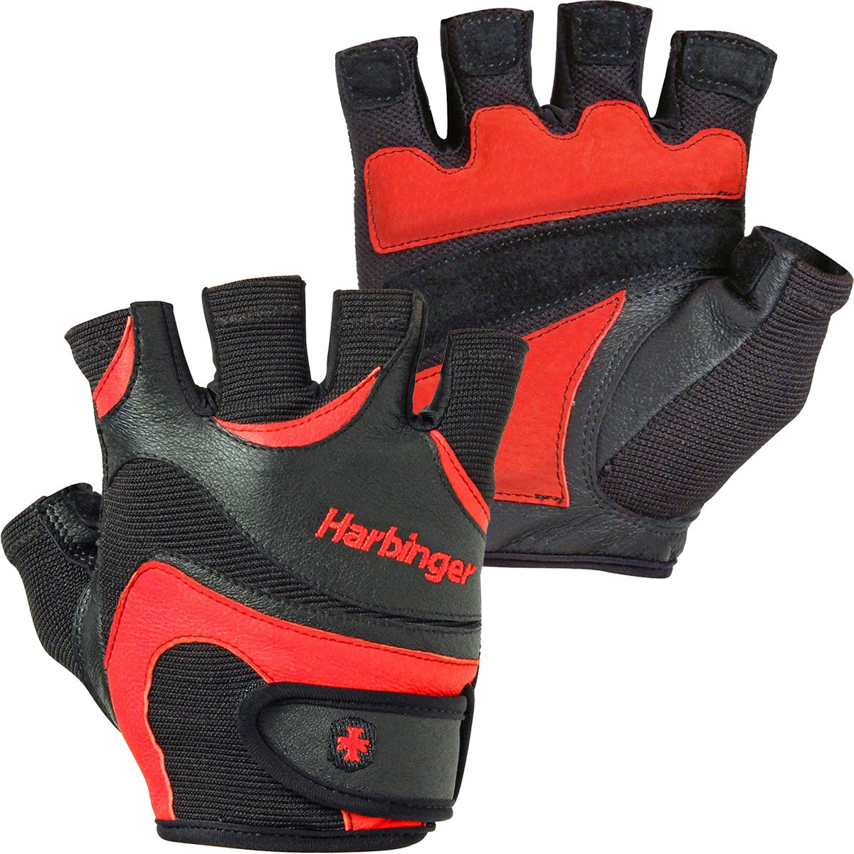Harbinger 138 FlexFit Weight Lifting Gloves - Black/Red - Forza Sports