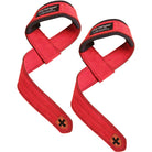 Harbinger 21" Padded Leather Weight Lifting Straps - Red Harbinger