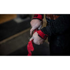 Harbinger 21" Padded Leather Weight Lifting Straps - Red Harbinger