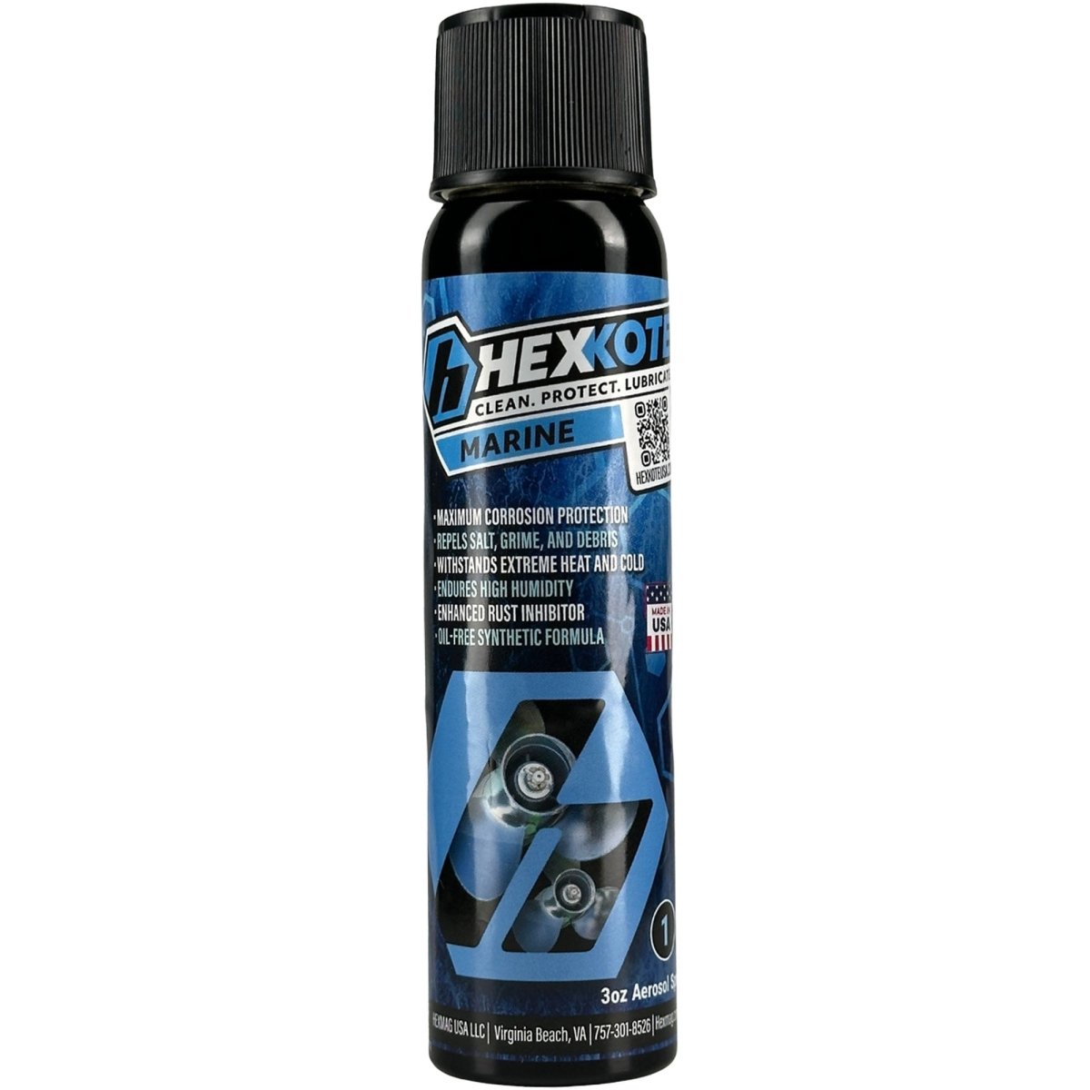 HEXKOTE Marine Series Boat Fishing Gear Dry Lubricant 3 oz Aerosol Can - Forza Sports