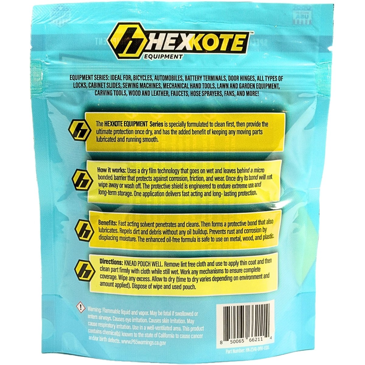 HEXKOTE Equipment Dry Lube Gun Knife Cleaner Lubricant Disposable Wipes (6 Pack) - Forza Sports