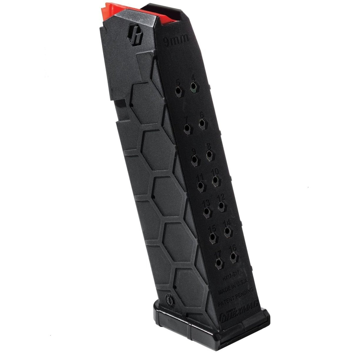 हेक्समैग 17 - ग्लॉक 17, 19, 26, 34 के लिए गोल कार्बन फाइबर पत्रिका - फोर्ज़ा स्पोर्ट्स