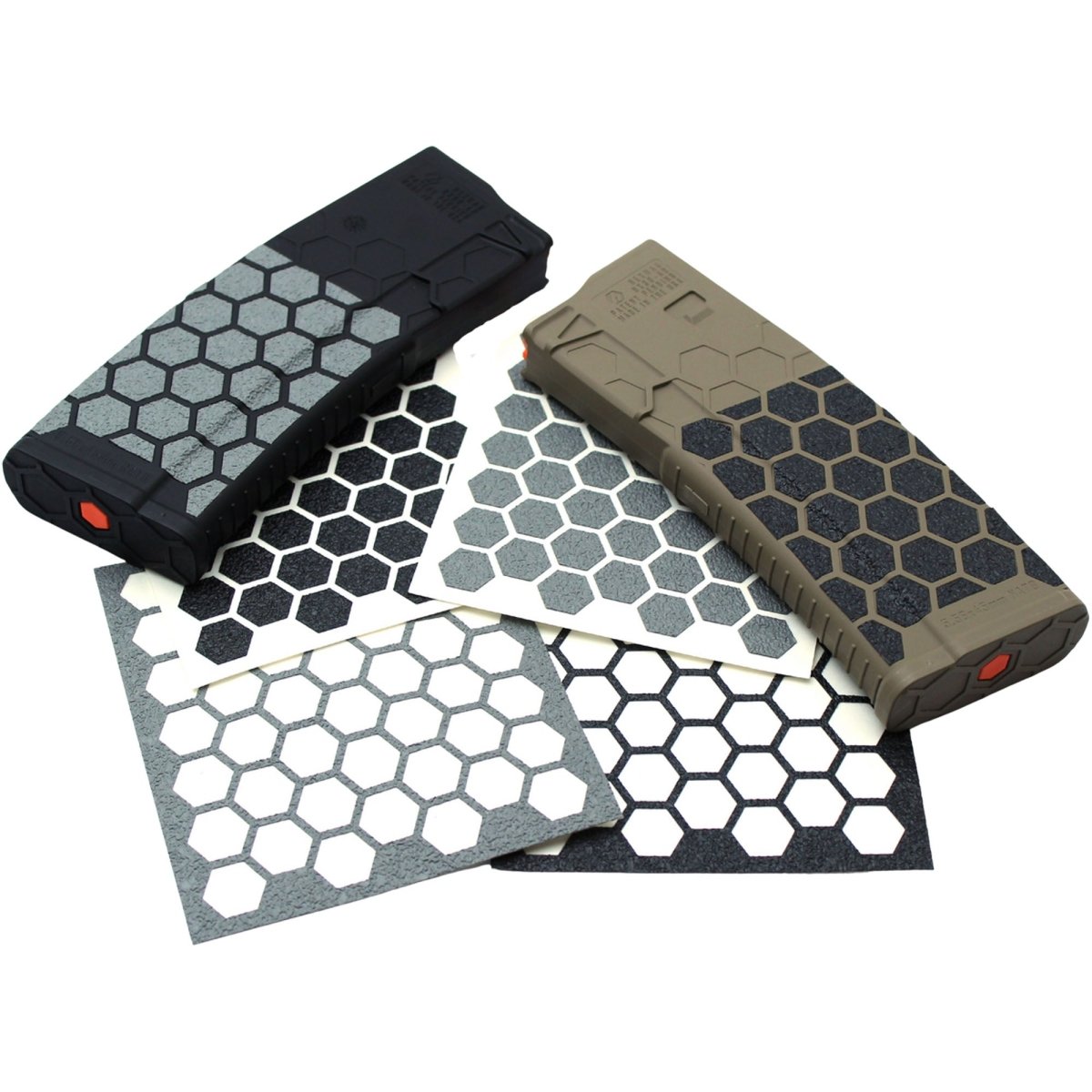 HEXMAG Tactical Grip Tape 46 Pre-Cut Hexagons Textured Stickers, Peel and Stick - Forza Sports