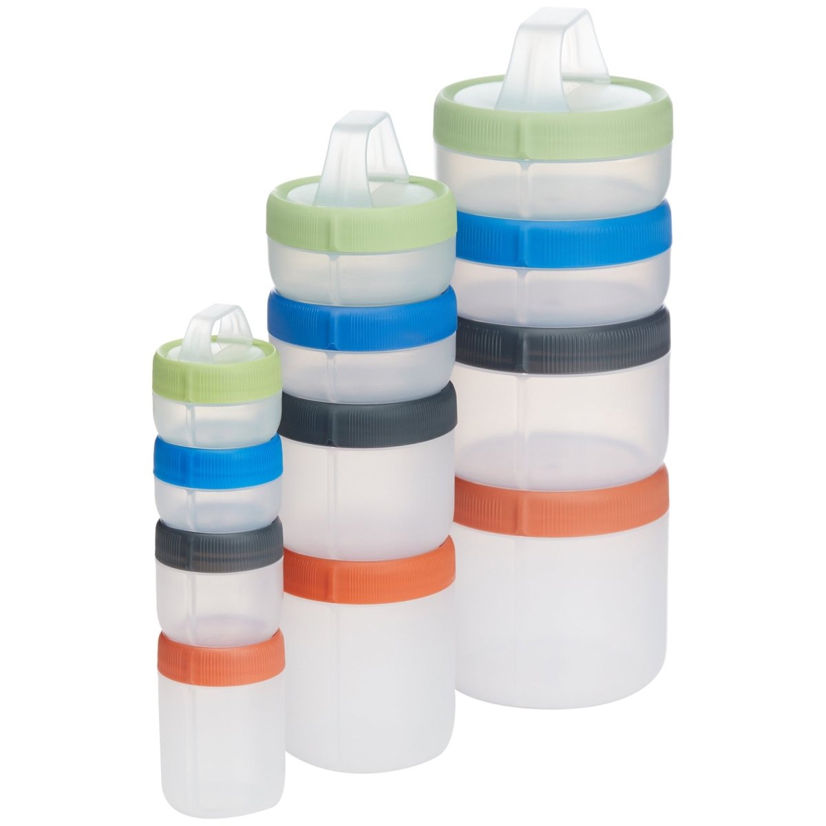 Humangear Stax Travel Stacking Containers - Clear/Spectrum Human Gear