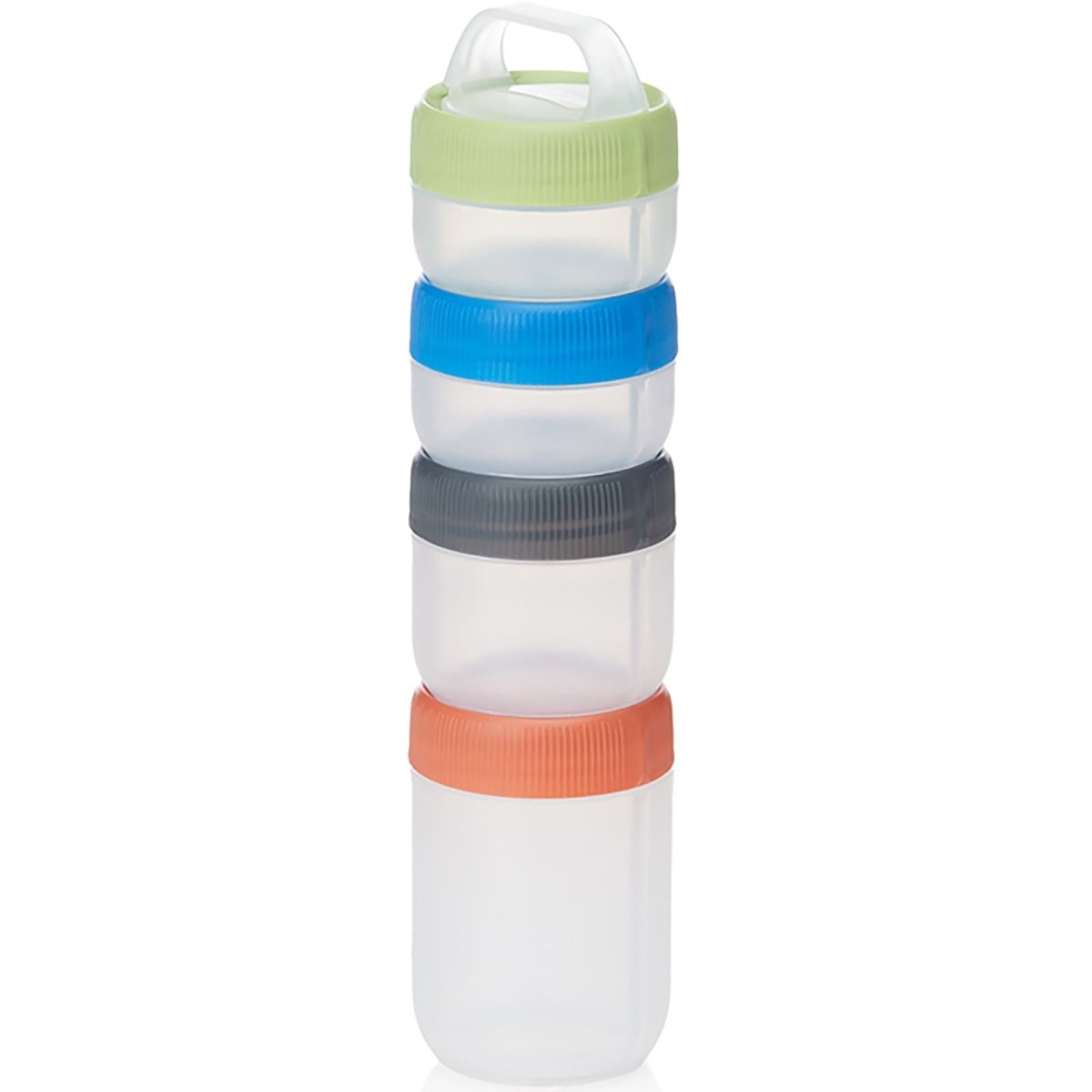 Humangear Stax Travel Stacking Containers - Clear/Spectrum Human Gear