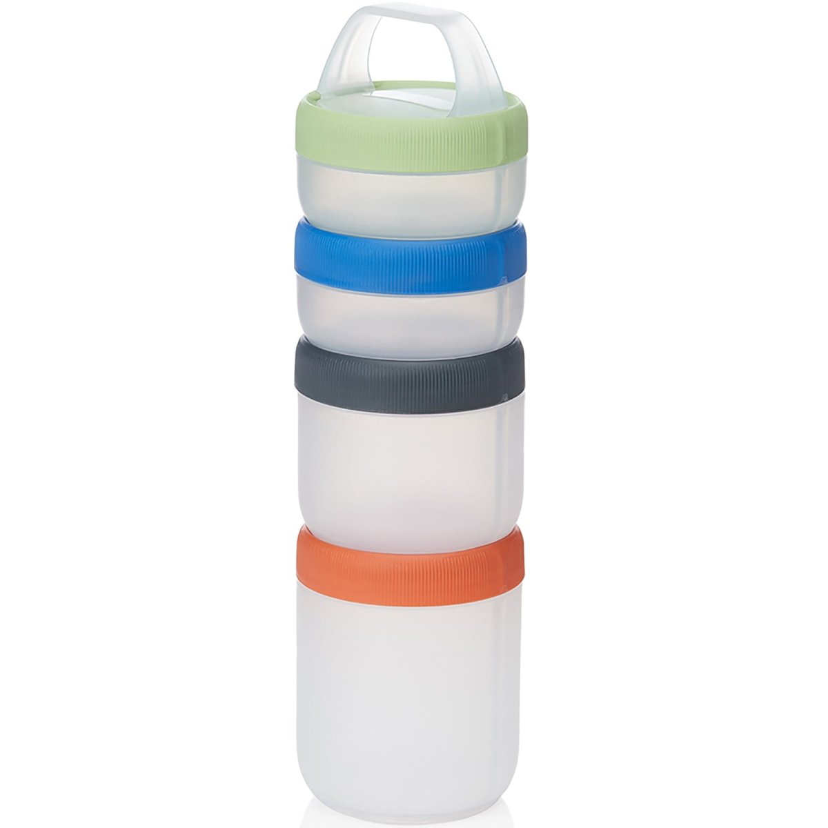 Humangear Stax Travel Stacking Containers - Clear/Spectrum Human Gear