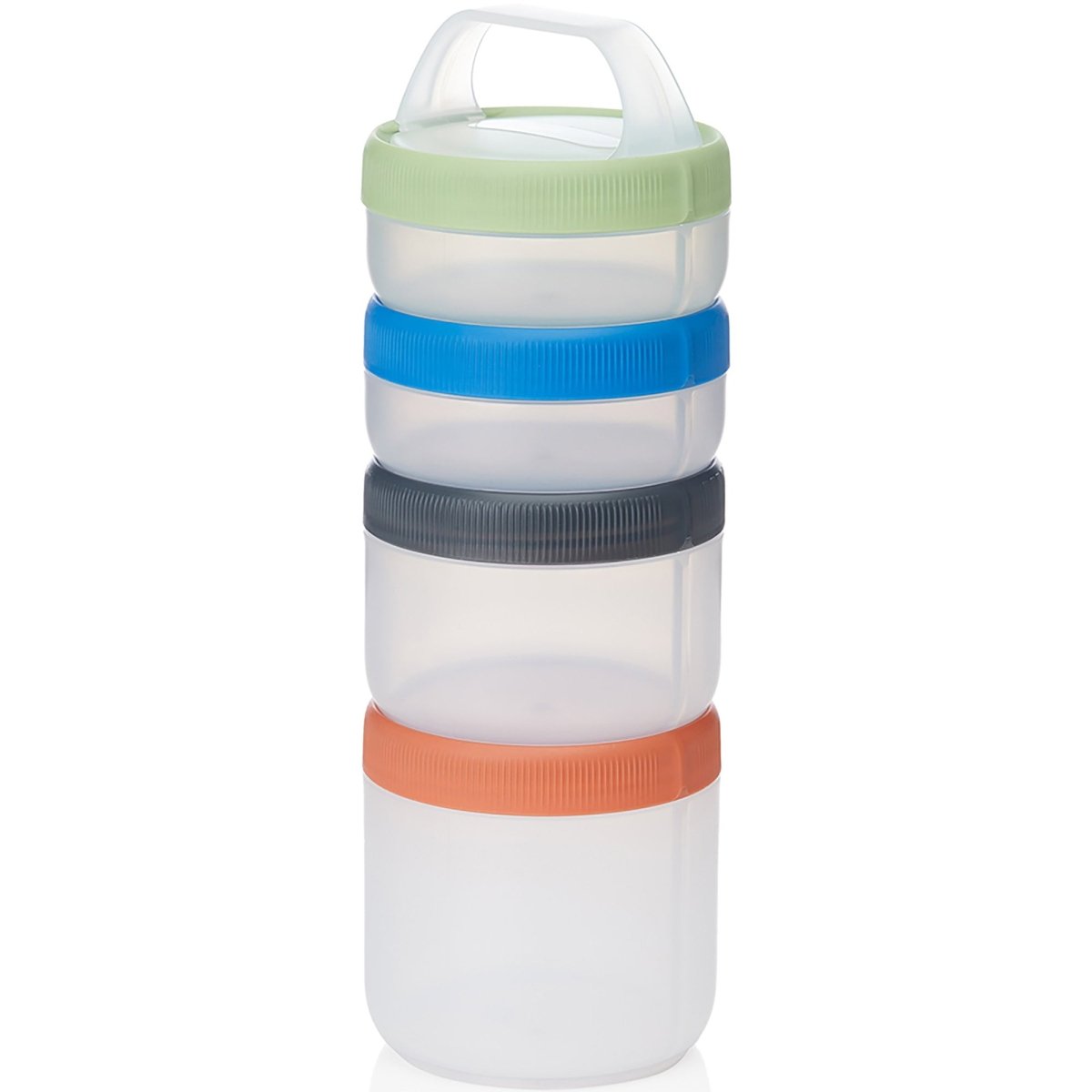 Humangear Stax Travel Stacking Containers - Clear/Spectrum Human Gear