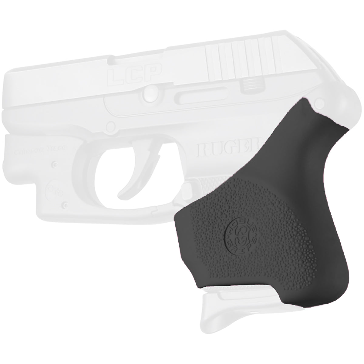 Hogue Ruger LCP .380 with Crimson Trace Button Grip HandALL Hybrid Grip Sleeve Hogue